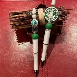 Starbucks Inspired Handmade Beaded Pens